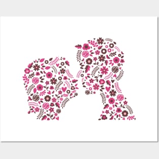 Couple kiss flower Posters and Art